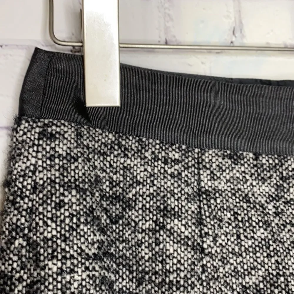 Boden A-Line Pencil Skirt Tweed Wool Blend Black‎